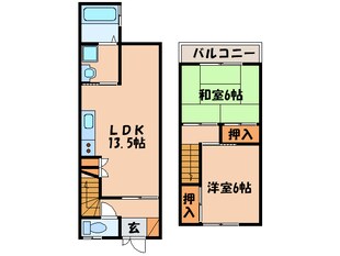 檜尾テラスハウスの物件間取画像